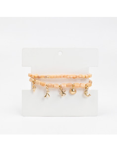 Set x2 Pulseras de Acrílico con Dijes Marinos | Infinita Moda