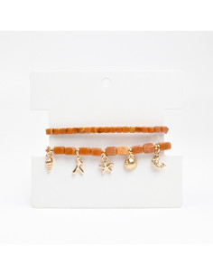 Set x2 Pulseras de Acrílico con Dijes Marinos | Infinita Moda