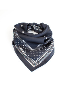 Pañuelo Polka Black (70x70)