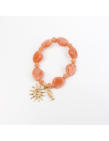 Pulsera de Acrílico con Dijes | Pulseras por Mayor | Infinita Moda