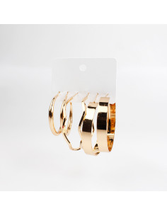 Set de aros argolla | Infinita Moda