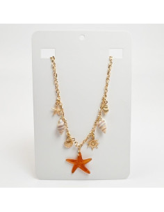 Collar de estrella de mar y dijes marinos