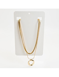 Collar Doble Cadena en Dorado por Mayor