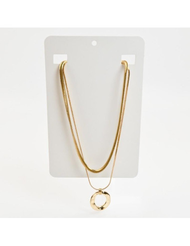 Collar Doble Cadena en Dorado por Mayor