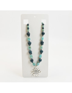 Collar de Acrílico Orgánico con Dije de Sol Mayor | Infinita Moda