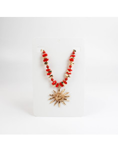 Collar de Escallas con Dije de Sol por Mayor | Infinita Moda