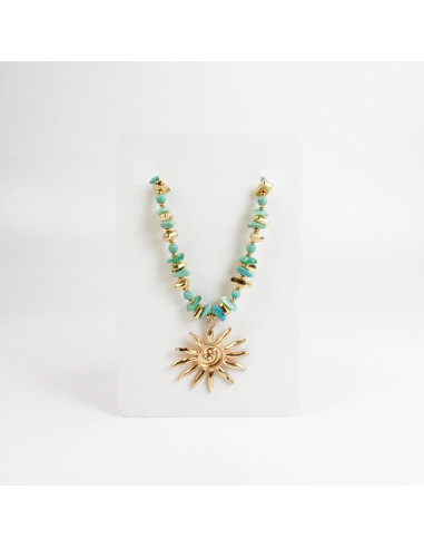 Collar de Escallas con Dije de Sol por Mayor | Infinita Moda