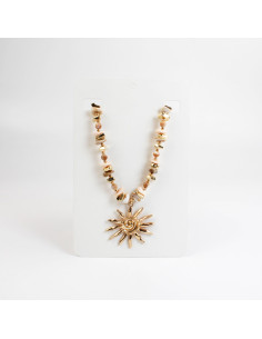 Collar de Escallas con Dije de Sol por Mayor | Infinita Moda