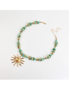 Collar de Escallas con Dije de Sol por Mayor | Infinita Moda