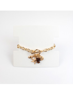 Pulsera con Dijes Marinos en Dorado por Mayor | Infinita Moda