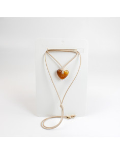 Collar Corbatero con Cordón de PU | Infinita Moda