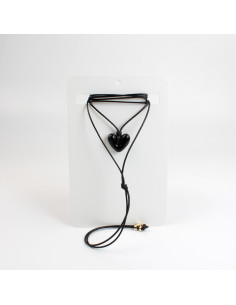 Collar Corbatero con Cordón de PU | Infinita Moda
