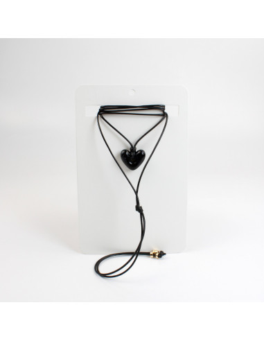 Collar Corbatero con Cordón de PU | Infinita Moda