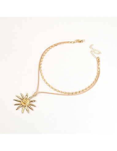 Collares por Mayor | Collar con Dije de Sol | Infinita Moda