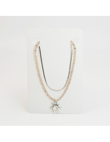 Collares por Mayor | Collar Doble con Dije de Sol | Infinita Moda