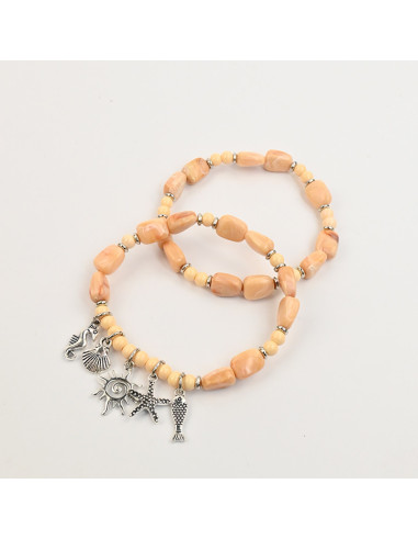 Set de Pulseras con Dijes Marinos por Mayor | Infinita Moda