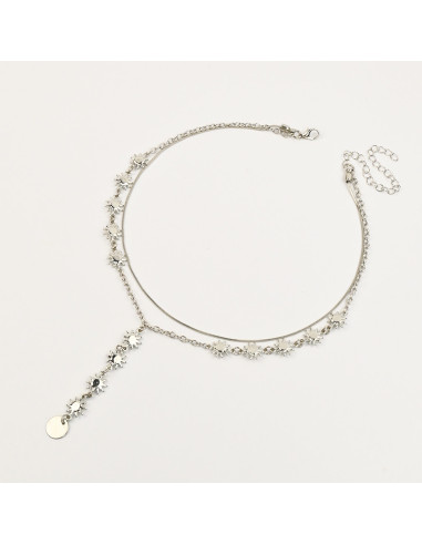 Collar Corbatero de doble cadena con Soles por Mayor - Infinita bijou