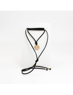 Collar de Gamuza conDije de Sol por Mayor | Infinita Moda