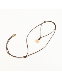 Collar de Gamuza conDije de Sol por Mayor | Infinita Moda