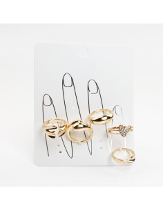 Set de 5 anillos | Infinita Moda