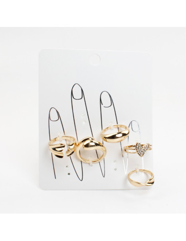Set de 5 anillos | Infinita Moda