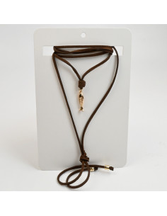 Collar Corbatero de Gamuza | Infinita Moda