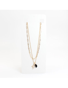 Collar cadena doble con dijes | INFINITA MODA