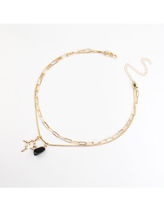 Collar cadena doble con dijes | INFINITA MODA