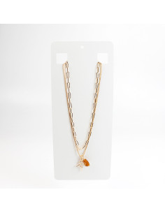 Collar cadena doble con dijes | INFINITA MODA