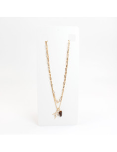 Collar cadena doble con dijes | INFINITA MODA