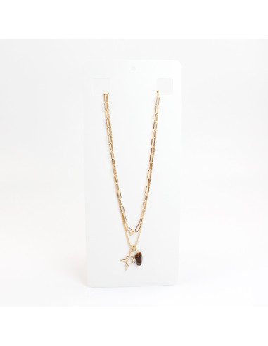 Collar cadena doble con dijes | INFINITA MODA