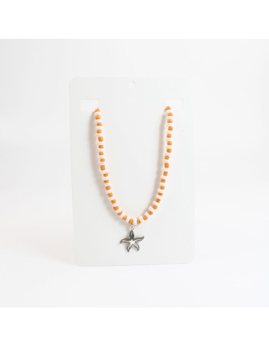 Collar de acrílico con dije | INFINITA MODA