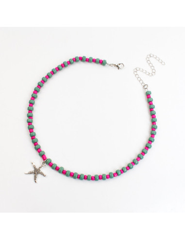 Collar de acrílico con dije | INFINITA MODA