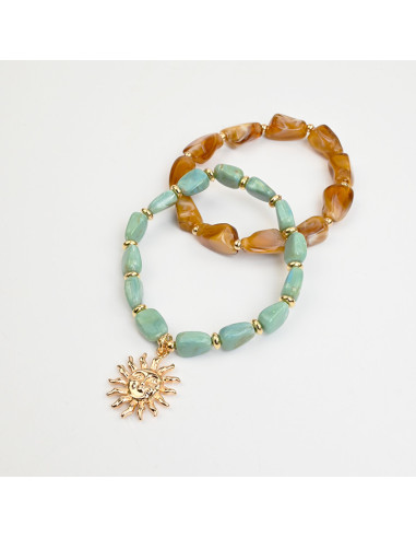 Pulseras elástica con dije para ventas mayoristas