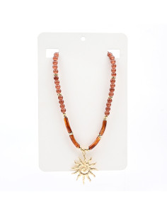 Collar Enhebrado Sol Dorado | Infinita Moda