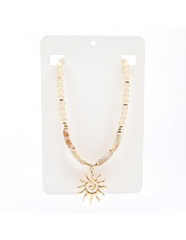 Collar Enhebrado Sol Dorado | Infinita Moda