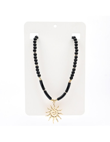 Collar Enhebrado Sol Dorado | Infinita Moda