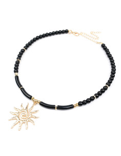 Collar Enhebrado Sol Dorado | Infinita Moda