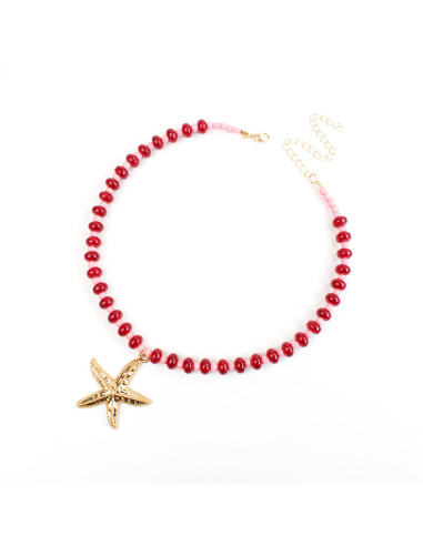 Collar de acrílico con dije | INFINITA MODA