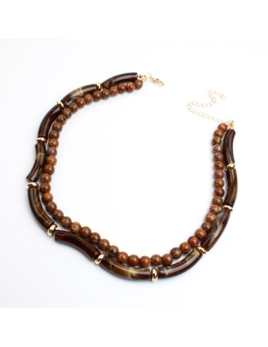 Collar Doble de Acrílico de Piezas Grandes por Mayor | Infinita Moda