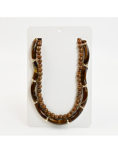 Collar Doble de Acrílico de Piezas Grandes por Mayor | Infinita Moda