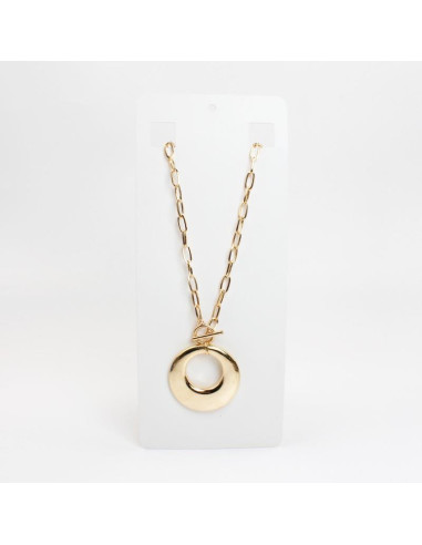 Cadena con Dije Circular en Dorado por Mayor