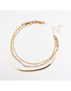 Collar Triple Cadena | Infinita Moda | Mayorista