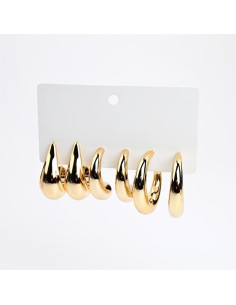 Set de Aros Chunky | Infinita Moda | Mayorista