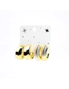 Set de Aros Chunky | Infinita Moda | Mayorista