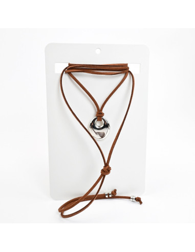Collar de gamuza | Infinita Moda | Mayorista de Bijouterie