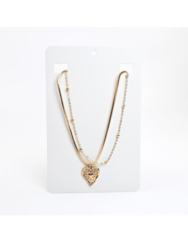 Collar de cadena doble con dije | INFINITA MODA