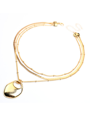 Collar cadena triple con dije | INFINITA MODA
