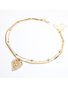 Collar de cadena doble con dije | INFINITA MODA