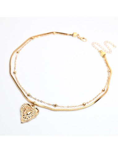 Collar de cadena doble con dije | INFINITA MODA